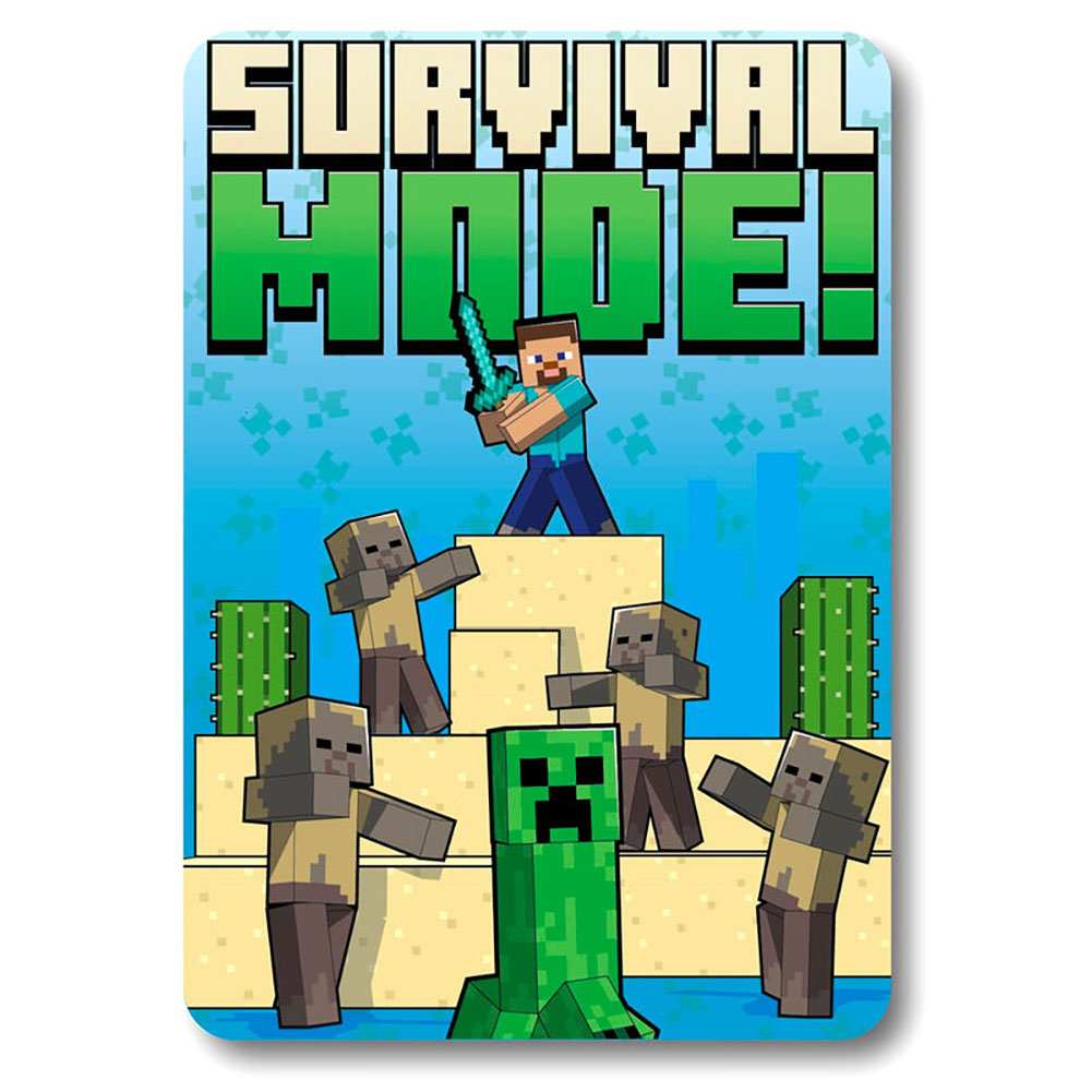 Minecraft Survival Mode Fleece Blanket - Shop Blankets At Gift Moments - 1