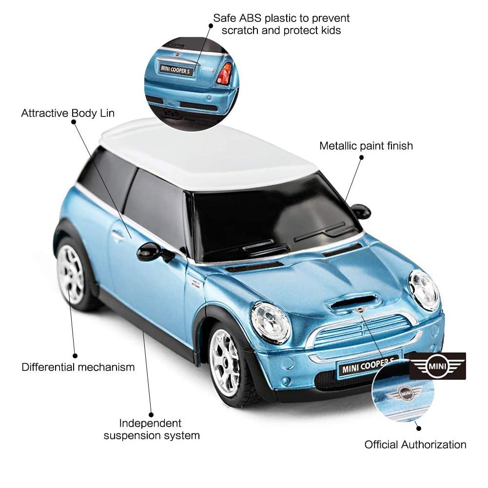 Mini Cooper S Radio Controlled Car 1:24 Scale Blue - Shop Toys At Gift Moments - 2