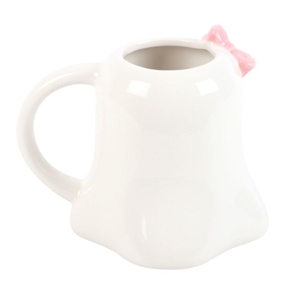 Miss Boo Ghost Shaped Mug with Bow: 4 - Mugs By Gift Moments