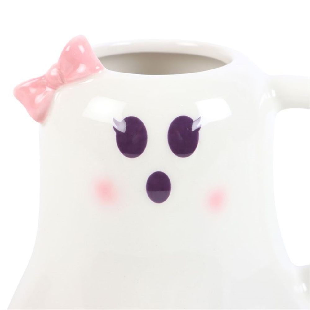 Miss Boo Ghost Shaped Mug with Bow: 3 - Mugs By Gift Moments
