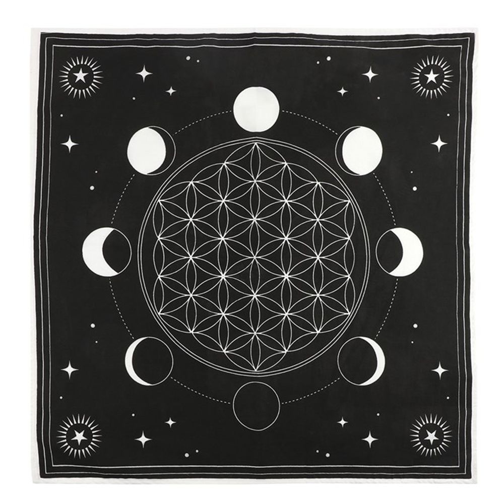 Moon Phase Crystal Grid Altar Cloth: 2 - By Gift Moments