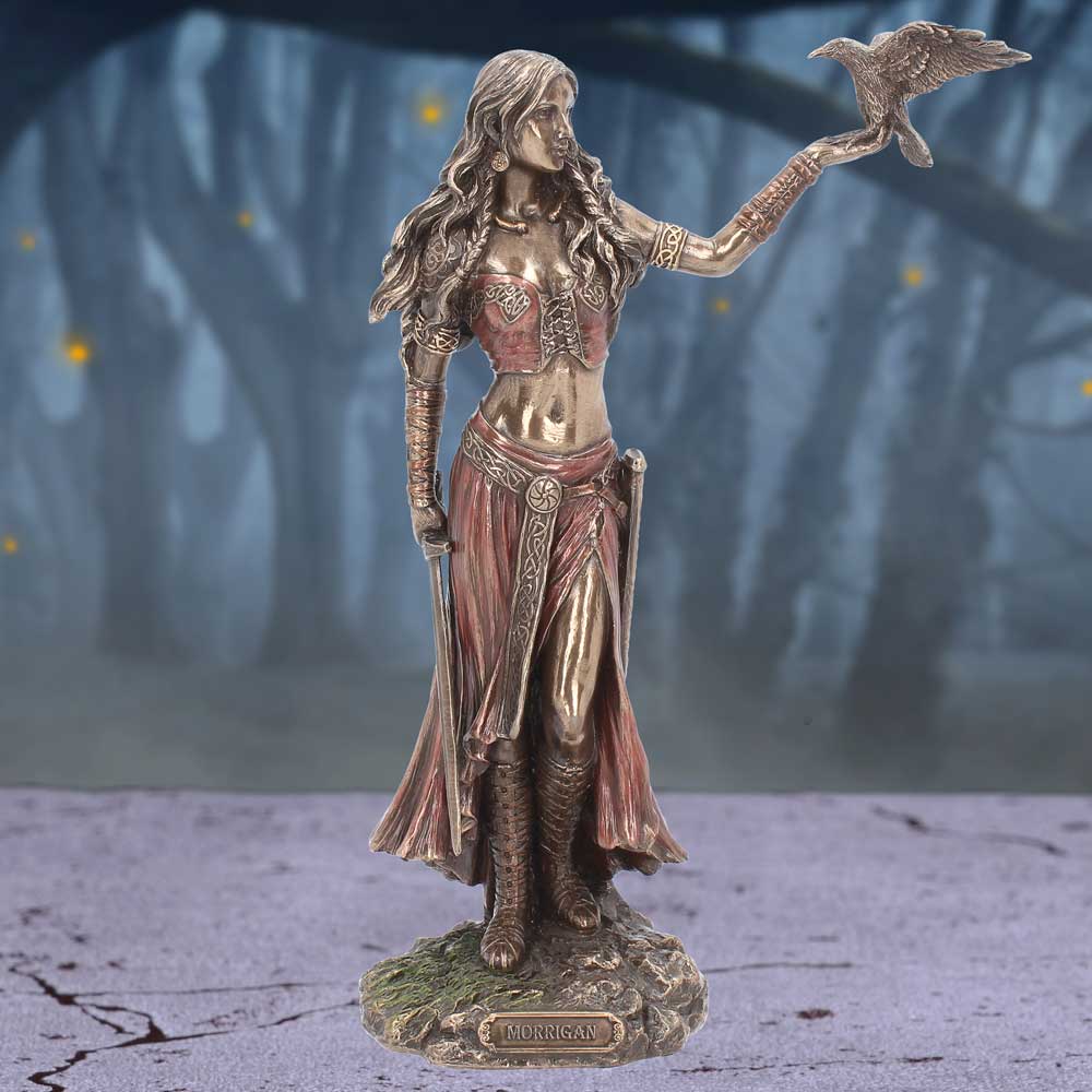 Morrigan and Crow Figurine Bronze Ornament: 1 - Figures & Collectables By Gift Moments