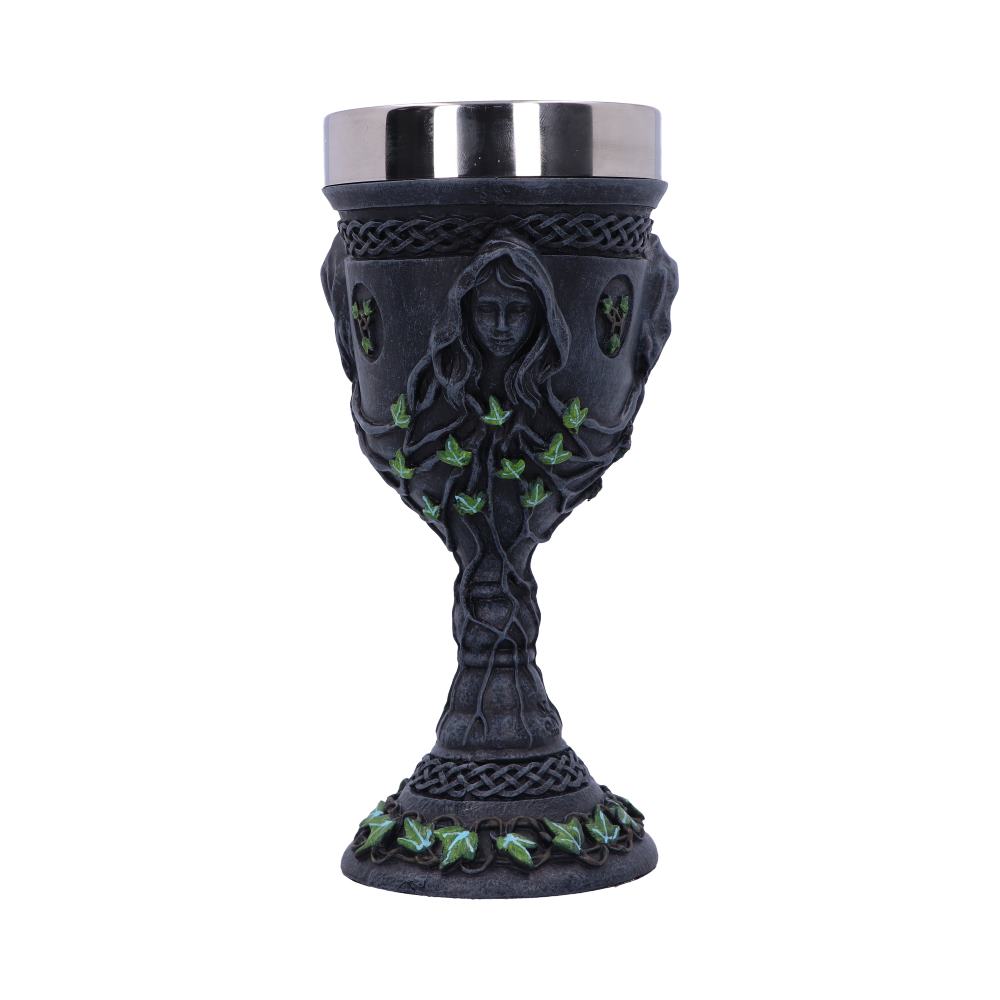 Mother Maiden and Crone Chalice Bronze Triple Goddess Wine Glass: 2 - Goblets & Chalices By NN Designs