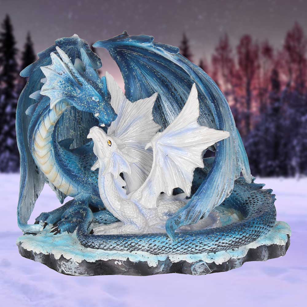 Mothers Love Blue Dragon and White Dragonling Figurine: 1 - Figurines Medium (15-29cm) By Gift Moments