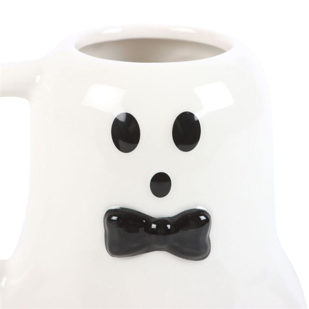Mr Boo Ghost Shaped Mug with Bow Tie: 3 - Mugs By Gift Moments