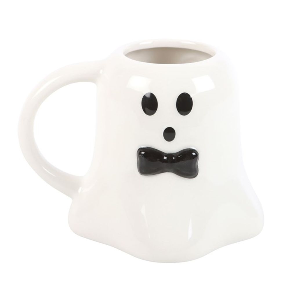 Mr Boo Ghost Shaped Mug with Bow Tie: 2 - Mugs By Gift Moments