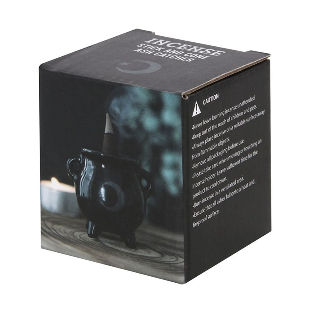 Mystical Moon Cauldron Ceramic Incense Holder: 5 - Incense Holders By Gift Moments