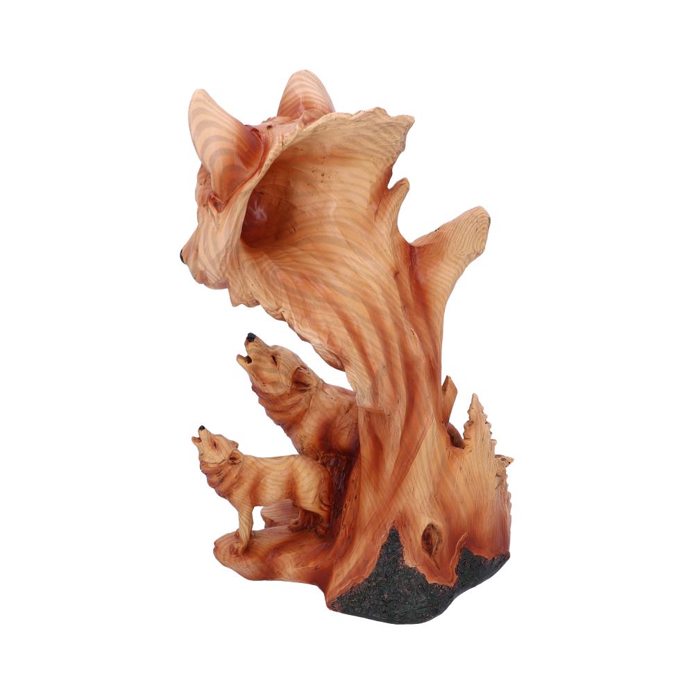 Natural Song Howling Wolves Wood Effect Bust: 3 - Figures & Collectables By Gift Moments