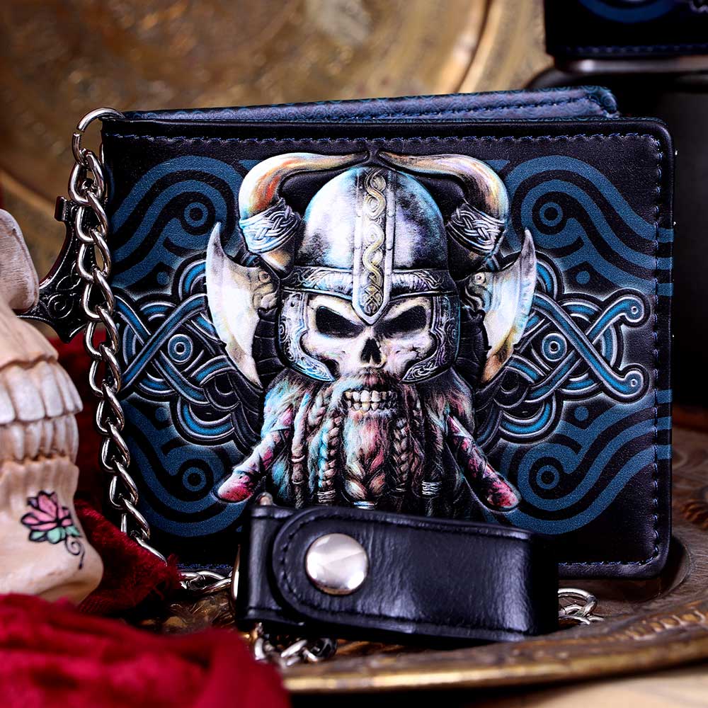 Nemesis Now Danegeld Viking Wallet with Decorative Chain Black 11cm: 1 - Wallets By NN Designs