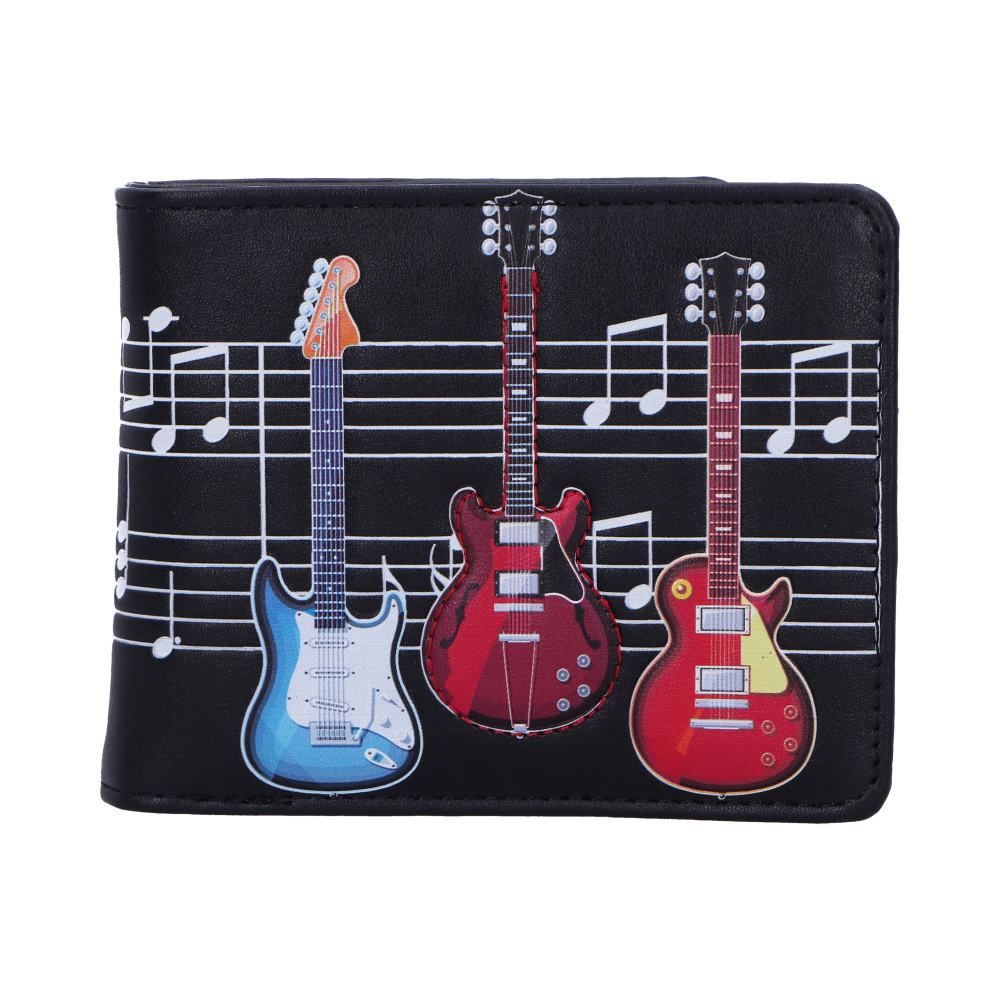 Nemesis Now Electric Guitars Embossed Music Wallet Black 11cm: 2 - Wallets By Gift Moments