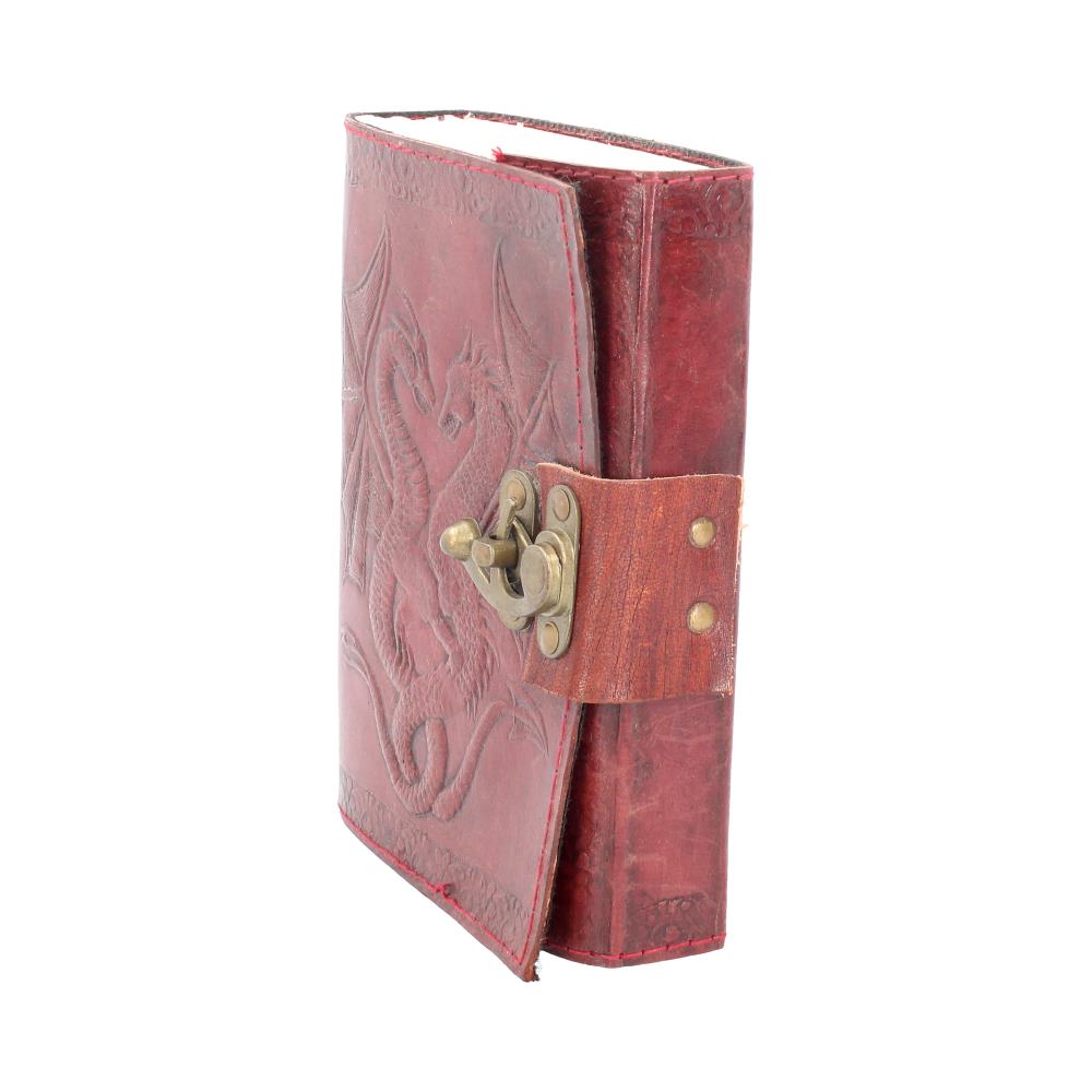 Nemesis Now Lockable Double Dragon Leather Embossed Journal: 3 - Leather Journals By Gift Moments