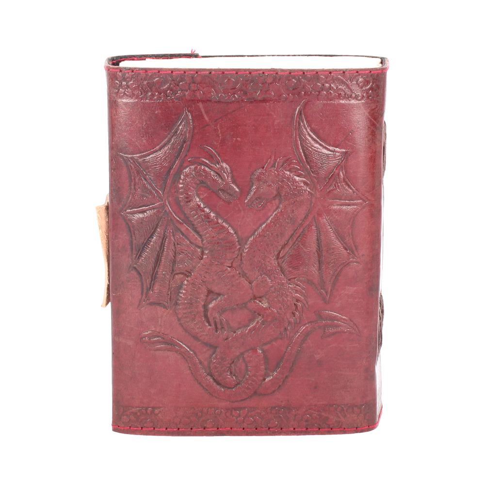 Nemesis Now Lockable Double Dragon Leather Embossed Journal: 5 - Leather Journals By Gift Moments
