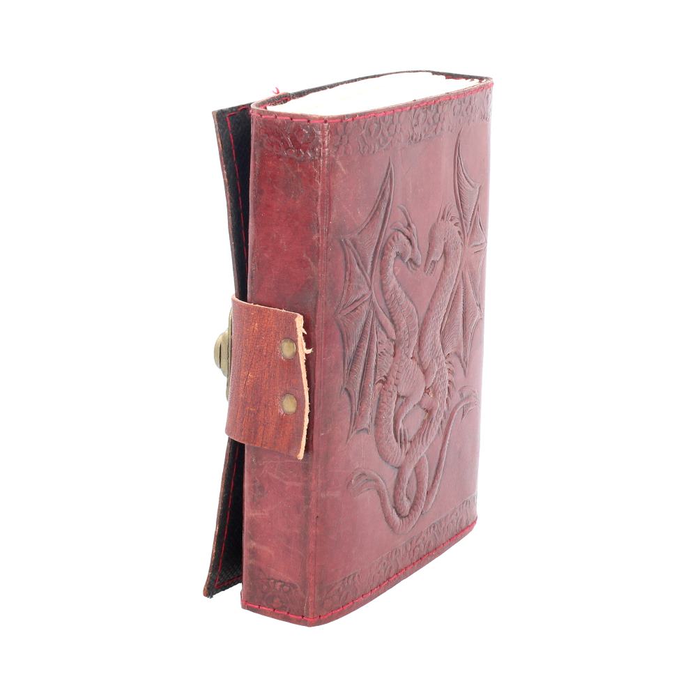 Nemesis Now Lockable Double Dragon Leather Embossed Journal: 4 - Leather Journals By Gift Moments