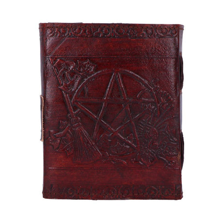 Nemesis Now Lockable Pentagram Leather Emboss Journal: 4 - Leather Journals By Gift Moments