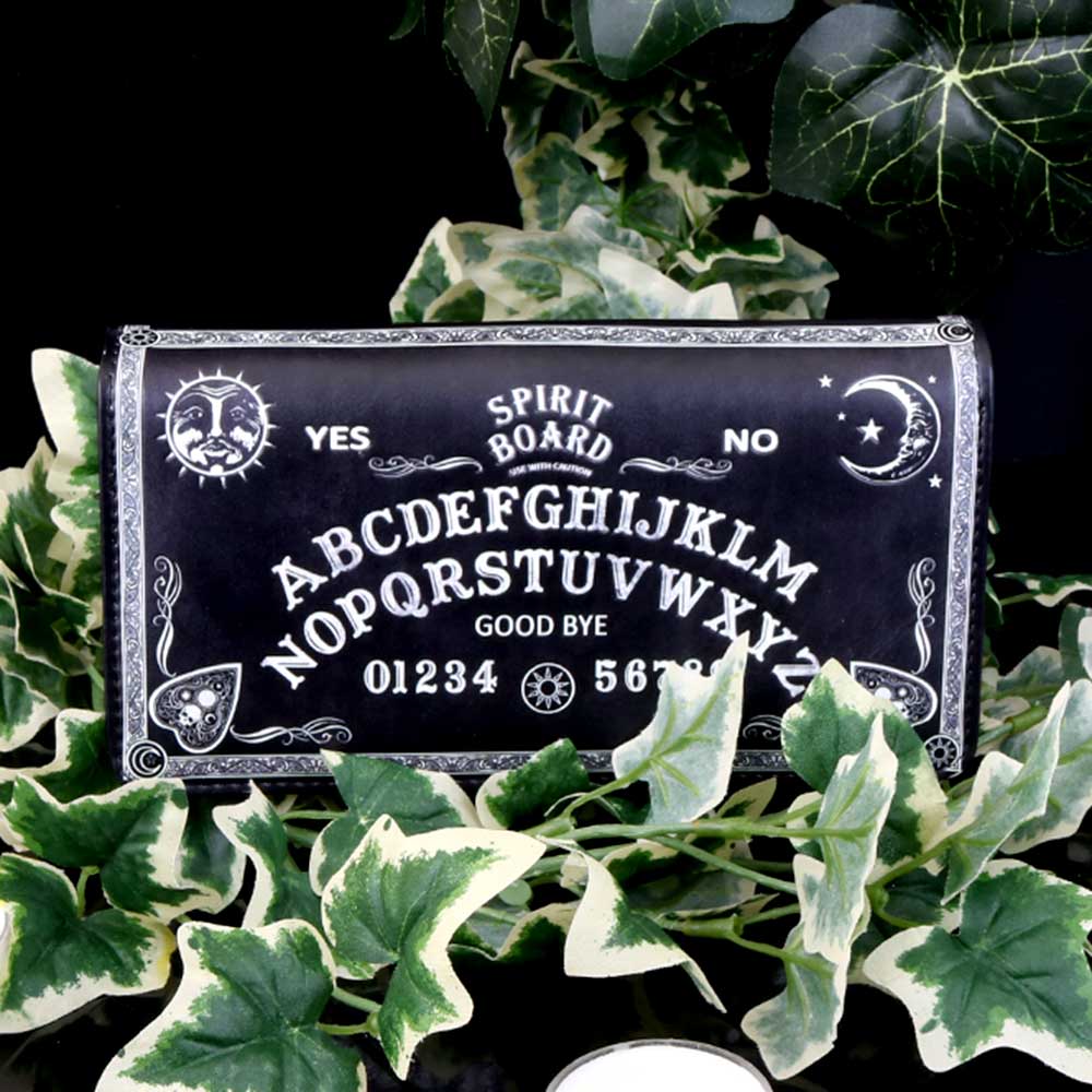 Nemesis Now Spirit Board Embossed Purse Ouija Wallet Black 18.5cm - Shop Purses At Gift Moments - 1