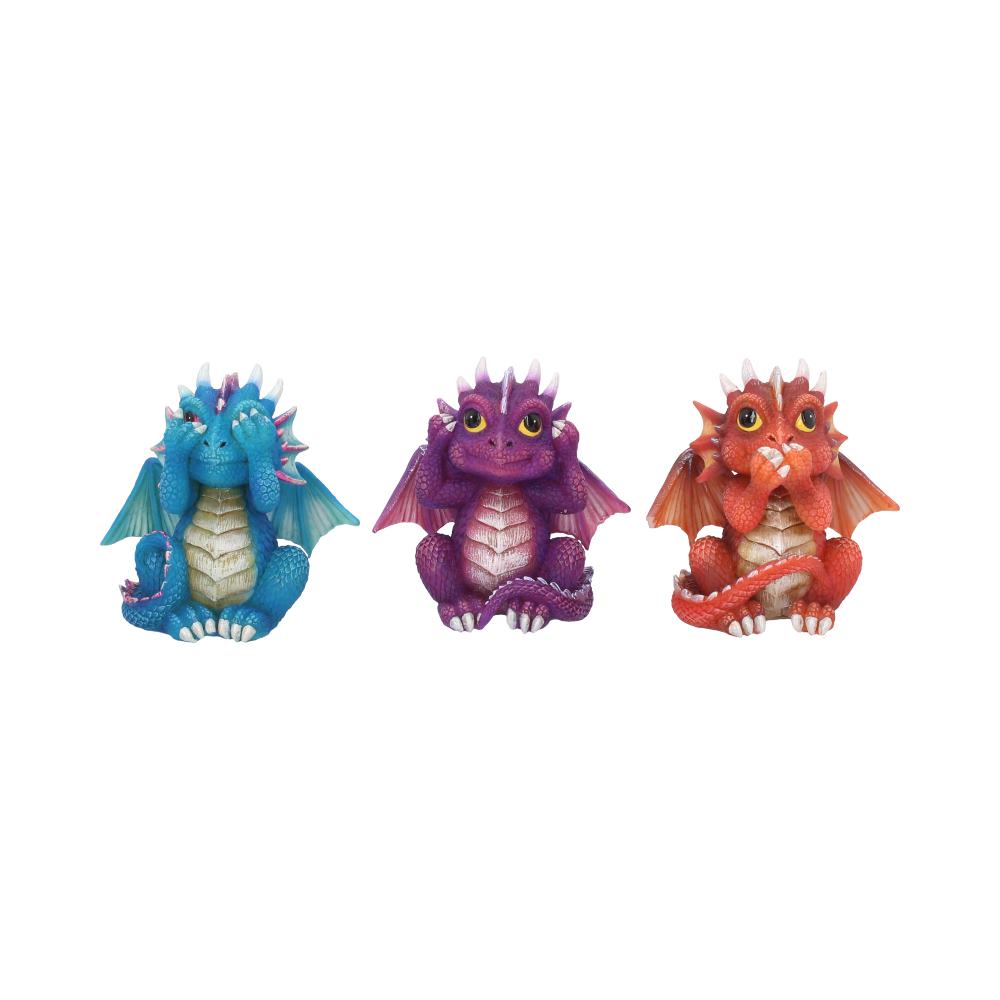 Nemesis Now Three Wise Dragonlings Figurines Dragon Ornaments: 2 - Figurines Small (Under 15cm) By NN Designs