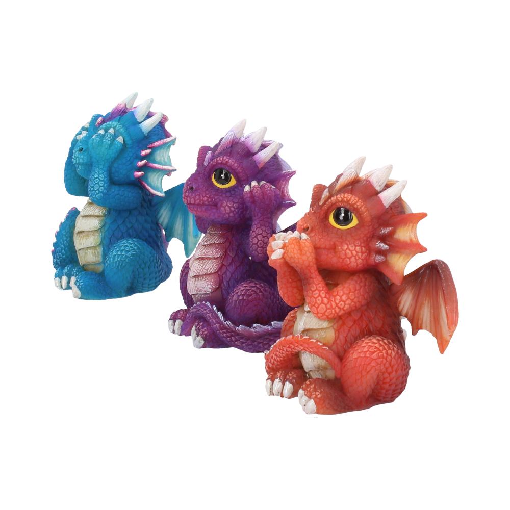 Nemesis Now Three Wise Dragonlings Figurines Dragon Ornaments: 3 - Figurines Small (Under 15cm) By NN Designs