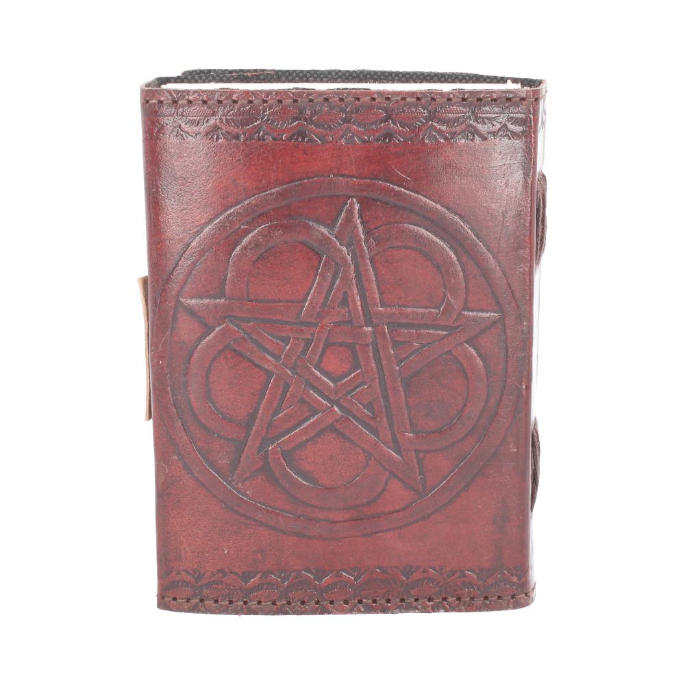 Nemesis Now Wiccan Lockable Pentagram Leather Embossed Journal - Shop Leather Journals At Gift Moments - 5