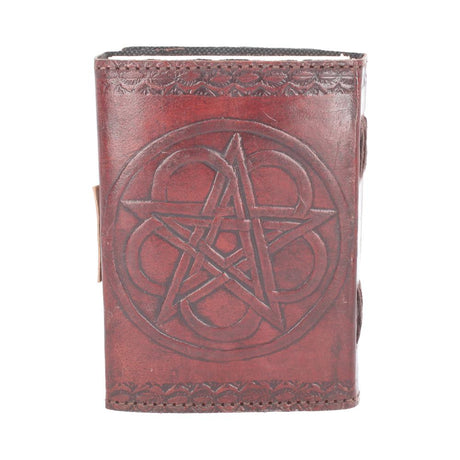 Nemesis Now Wiccan Lockable Pentagram Leather Embossed Journal: 5 - Leather Journals By Gift Moments