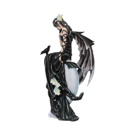 Nene Thomas Dark Skies Dark Moon Fairy and Raven Companion Figurine: 3 - Figures & Collectables By Nene Thomas