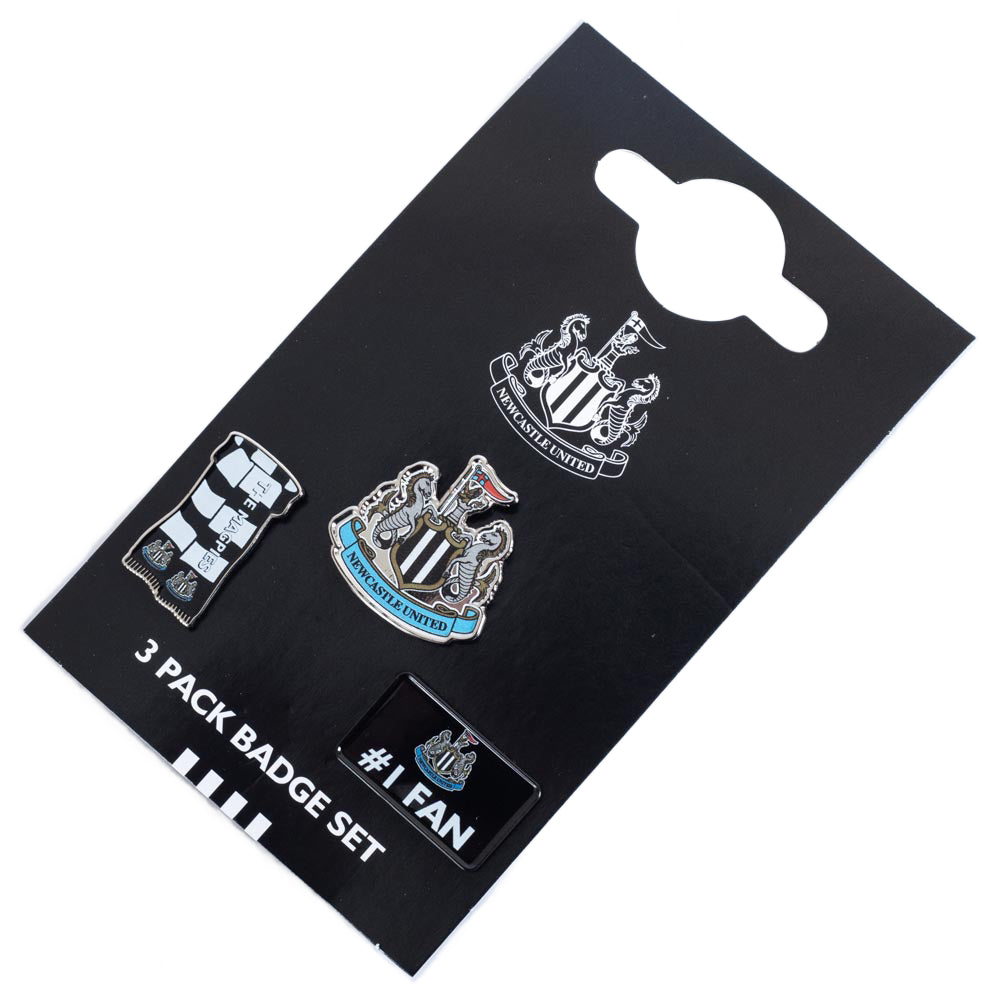 Newcastle United FC 3pc Badge Set: 5 - Badges By Newcastle United