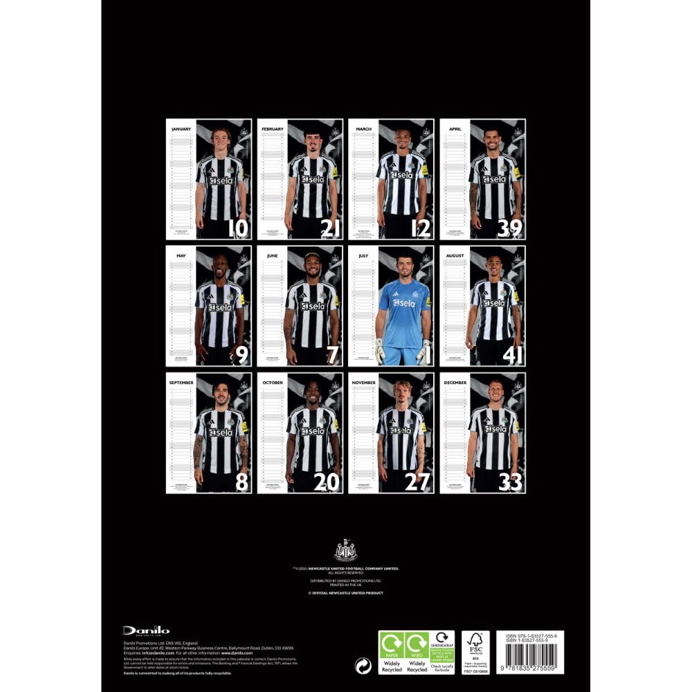 Newcastle United FC A3 Calendar 2026: 4 - Calendars By Newcastle United