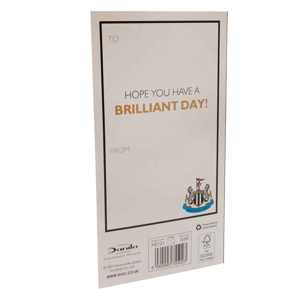Newcastle United FC Crest Birthday Card: 4 - Greeting Cards By Newcastle United