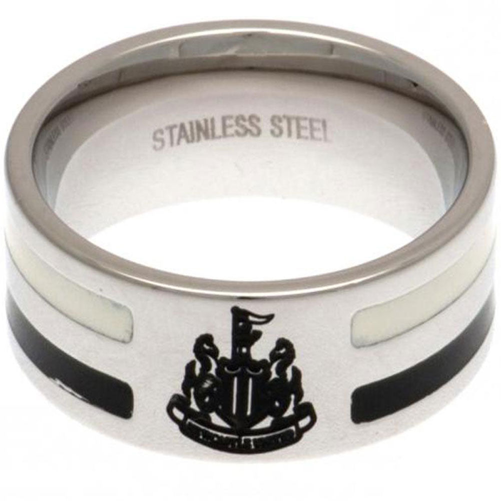 Newcastle United FC Colour Stripe Ring Large - Shop Jewellery At Gift Moments - 2