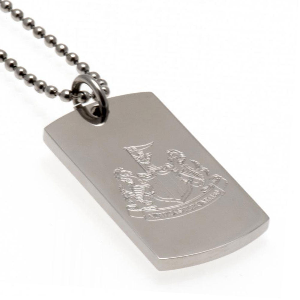 Newcastle United FC Engraved Dog Tag & Chain: 2 - Necklaces By Newcastle United