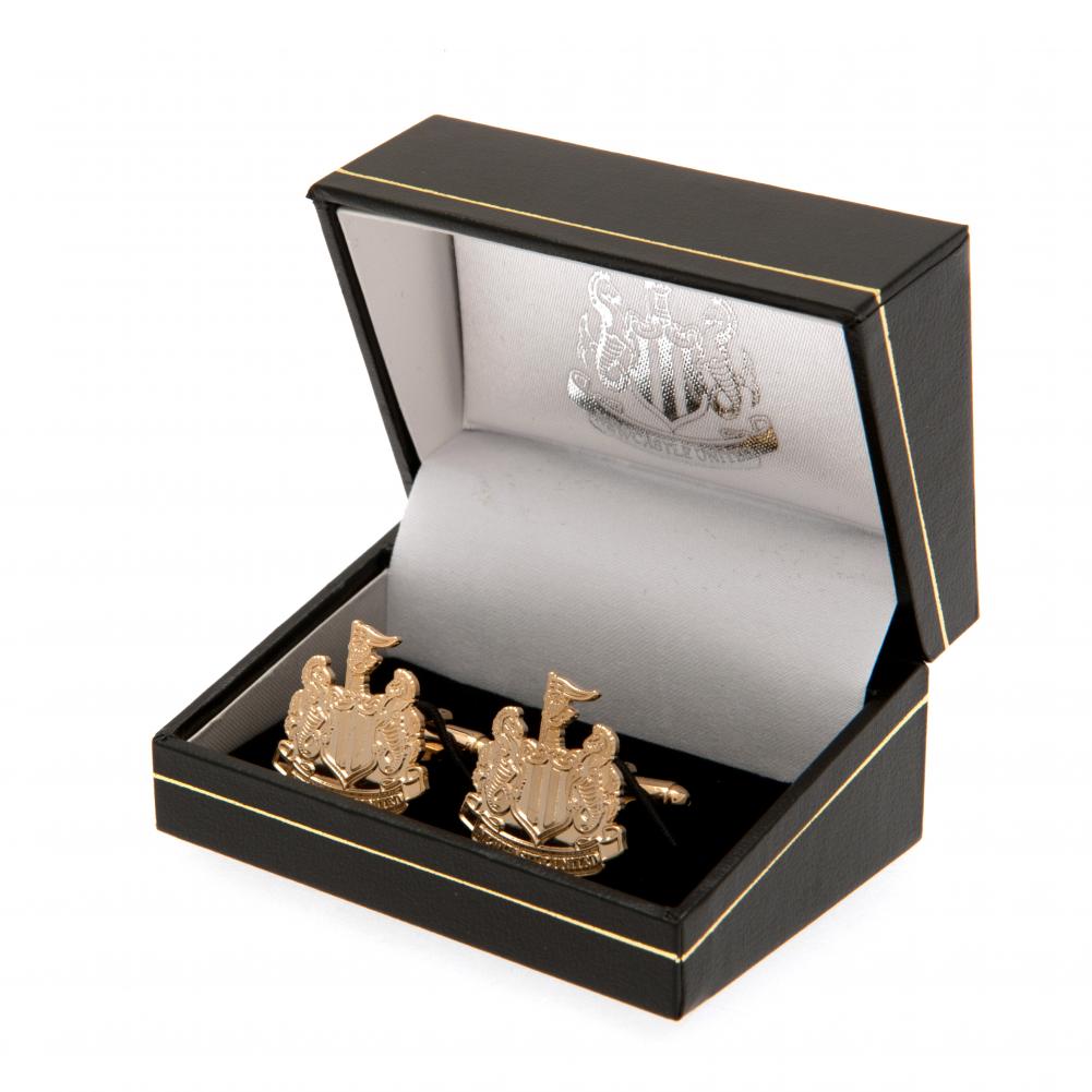 Newcastle United FC Gold Plated Cufflinks: 1 - Cufflinks & Tie Slides By Newcastle United
