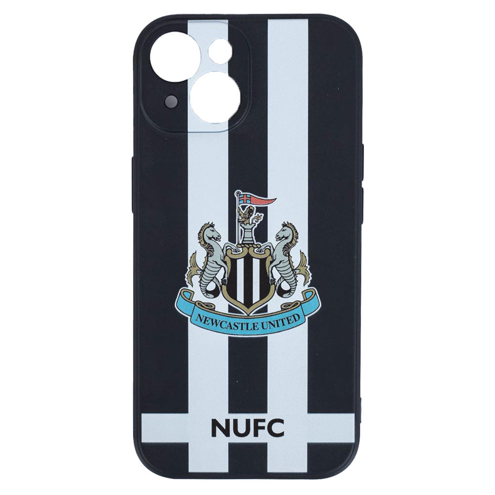 Newcastle United FC iPhone 15 Striped Silicone Case: 2 - Tech Accessories By Newcastle United