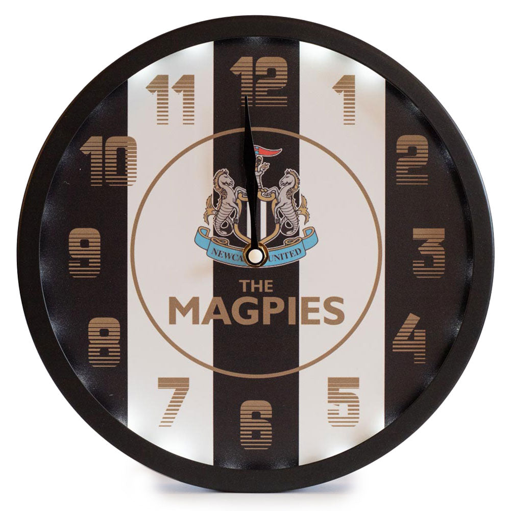 Newcastle United FC LED Stripe Wall Clock: 1 - Clocks By Newcastle United