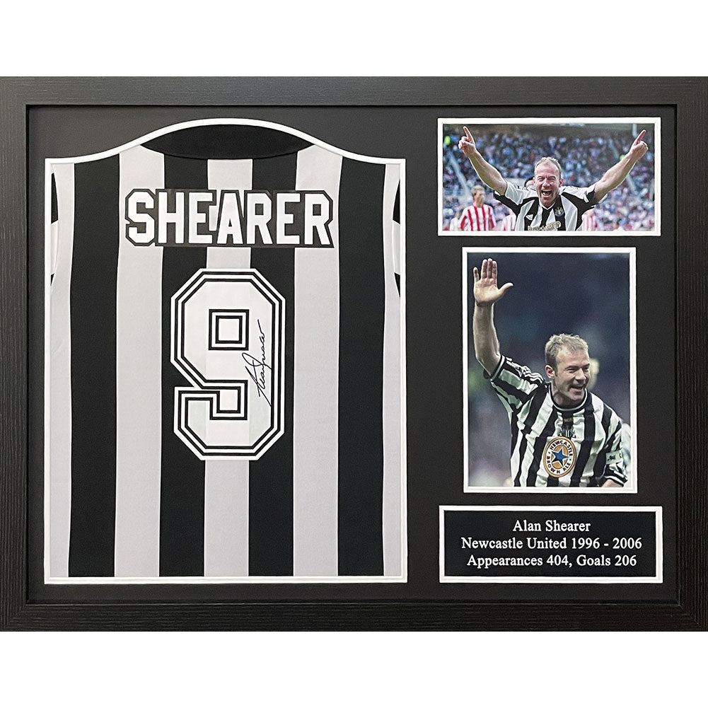 Newcastle United FC Shearer Signed Shirt (Framed): 1 - Signed Memorabilia By Newcastle United