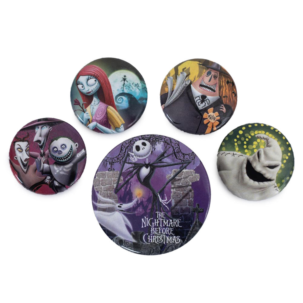 The Nightmare Before Christmas Button Badge Set - Shop Badges At Gift Moments - 1