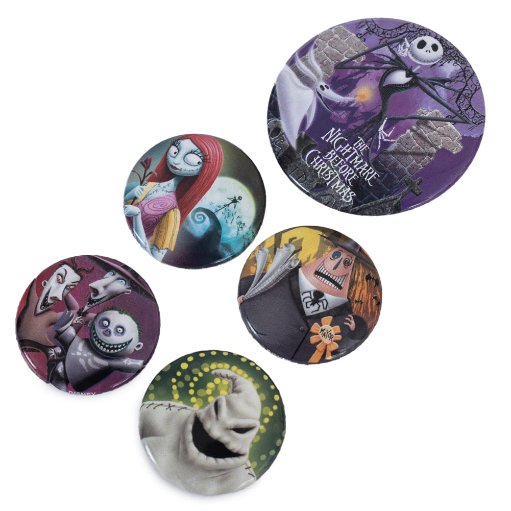 The Nightmare Before Christmas Button Badge Set - Shop Badges At Gift Moments - 2