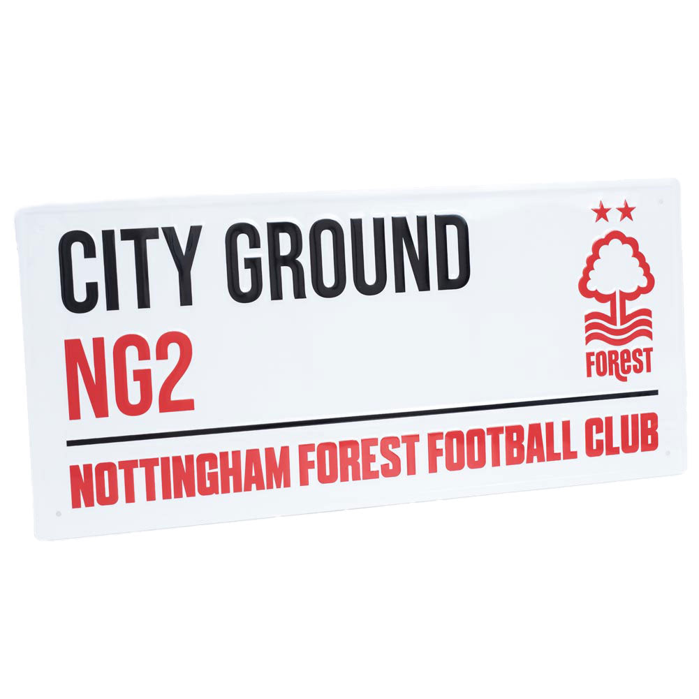 Nottingham Forest FC White Street Sign: 2 - Signs & Plaques By Nottingham Forest