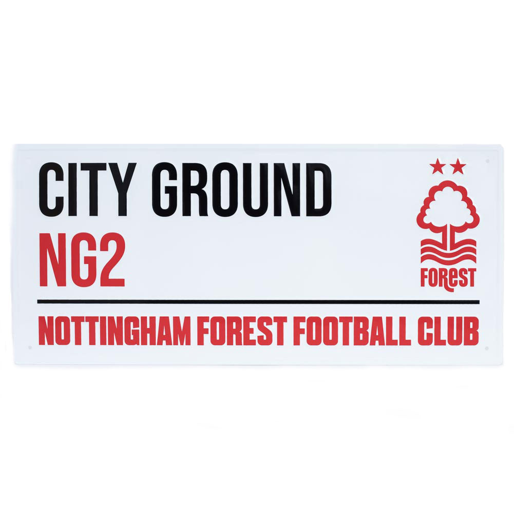 Nottingham Forest FC White Street Sign: 1 - Signs & Plaques By Nottingham Forest