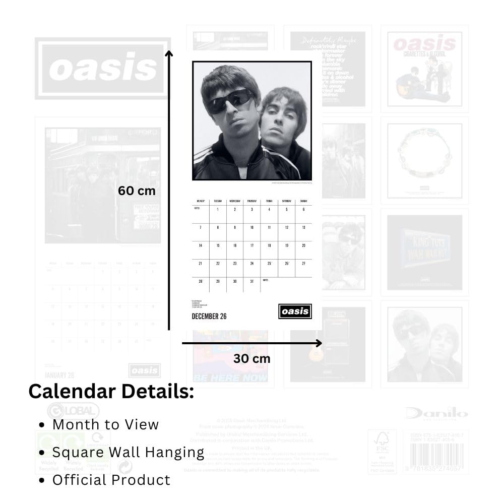 Oasis Square Calendar 2026: 4 - Calendars By Oasis
