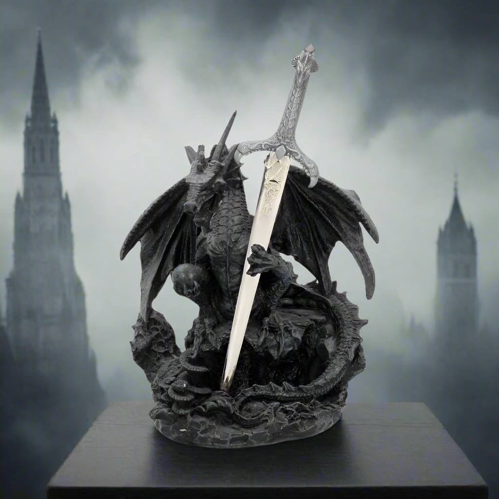 Oath Of the Dragon Letter Opener Holder 19cm: 1 - Letter Openers By Gift Moments