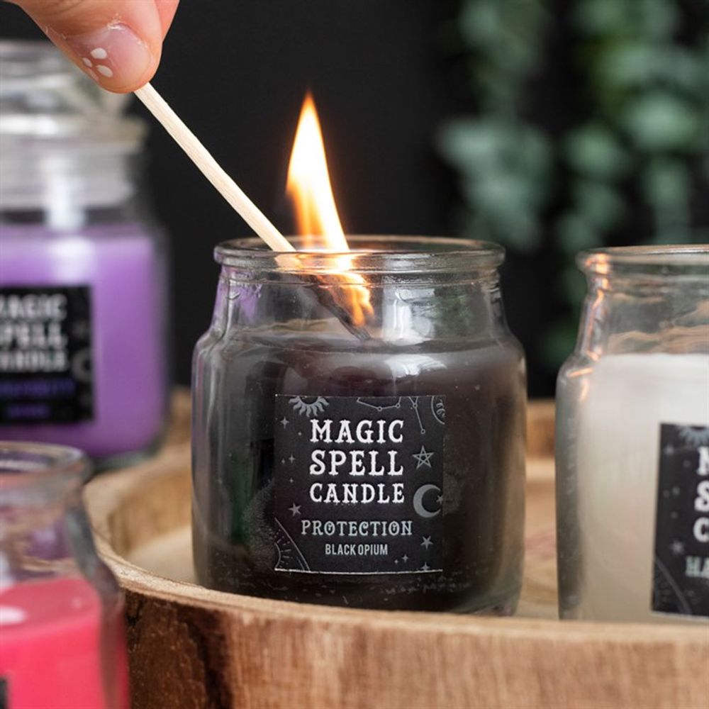 Opium ’Protection’ Spell Candle Jar: 3 - Candles By Gift Moments