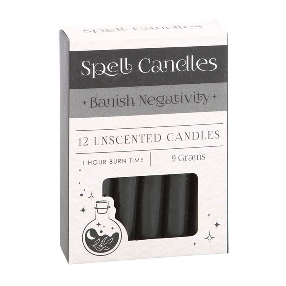 Pack of 12 Banish Negativity Spell Candles: 1 - Candles By Gift Moments