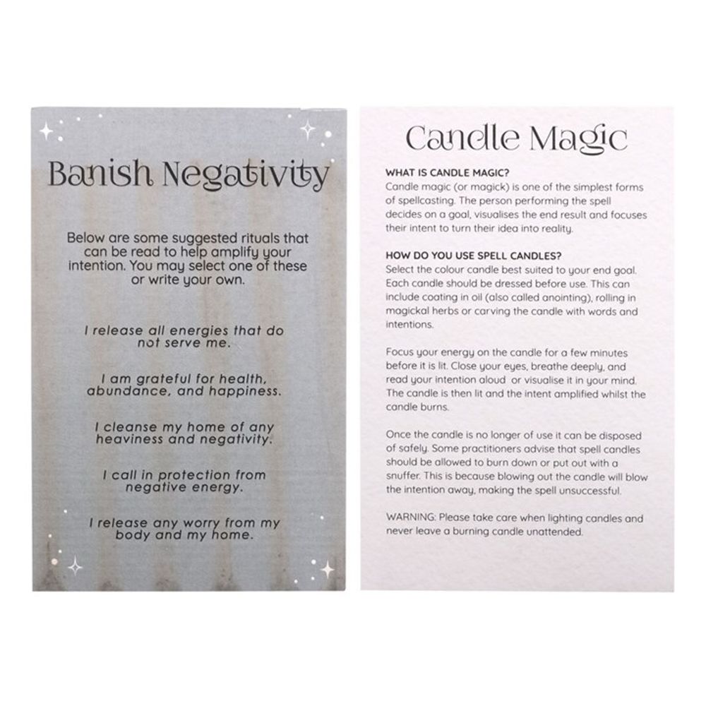 Pack of 12 Banish Negativity Spell Candles: 4 - Candles By Gift Moments