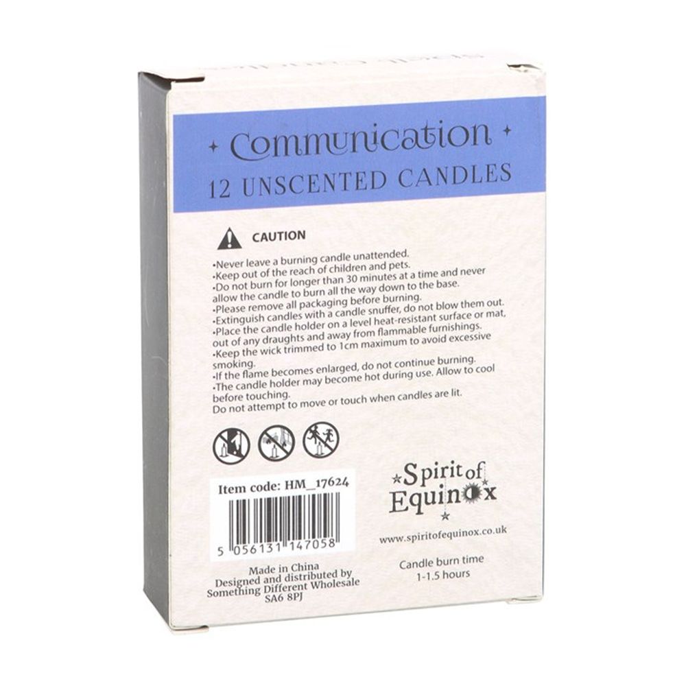 Pack of 12 Communication Spell Candles: 3 - Candles By Gift Moments