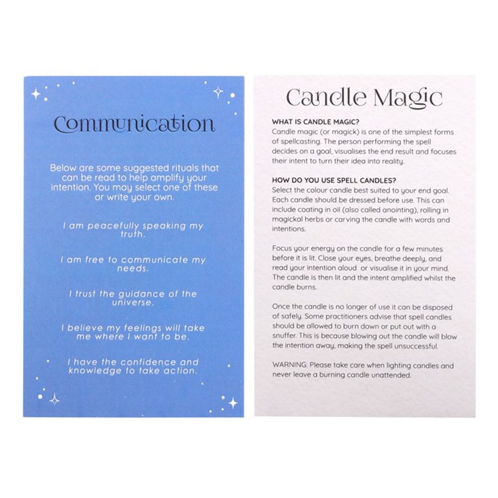 Pack of 12 Communication Spell Candles: 5 - Candles By Gift Moments