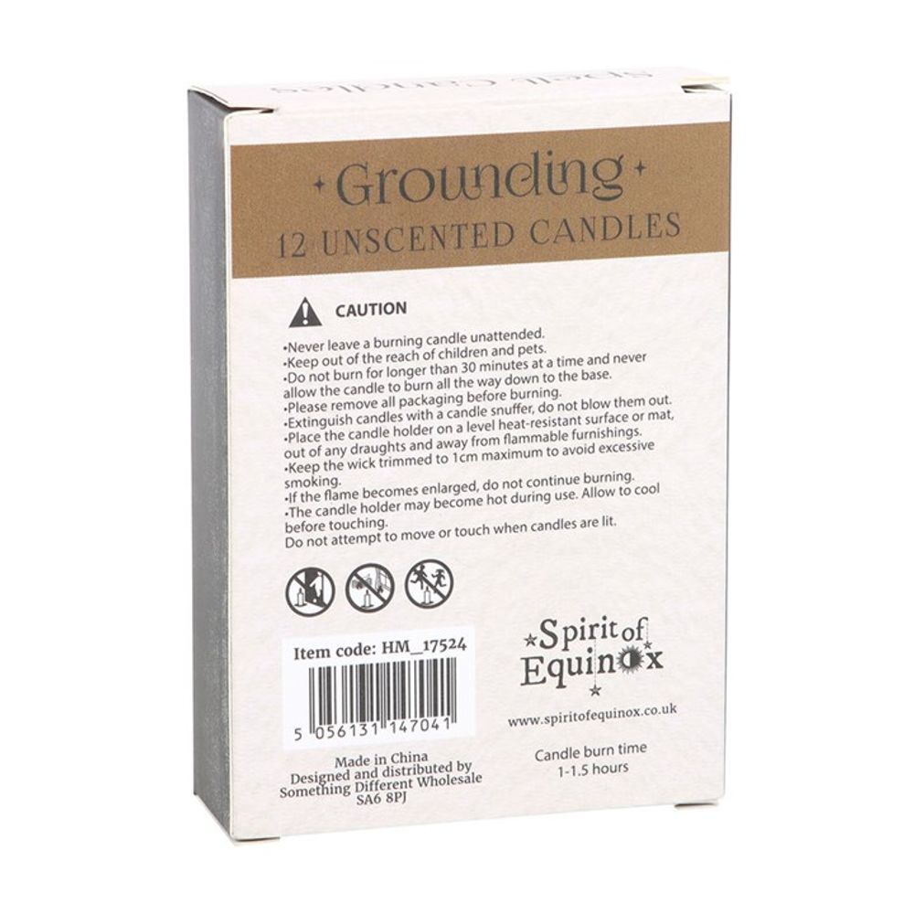 Pack of 12 Grounding Spell Candles: 2 - Candles By Gift Moments