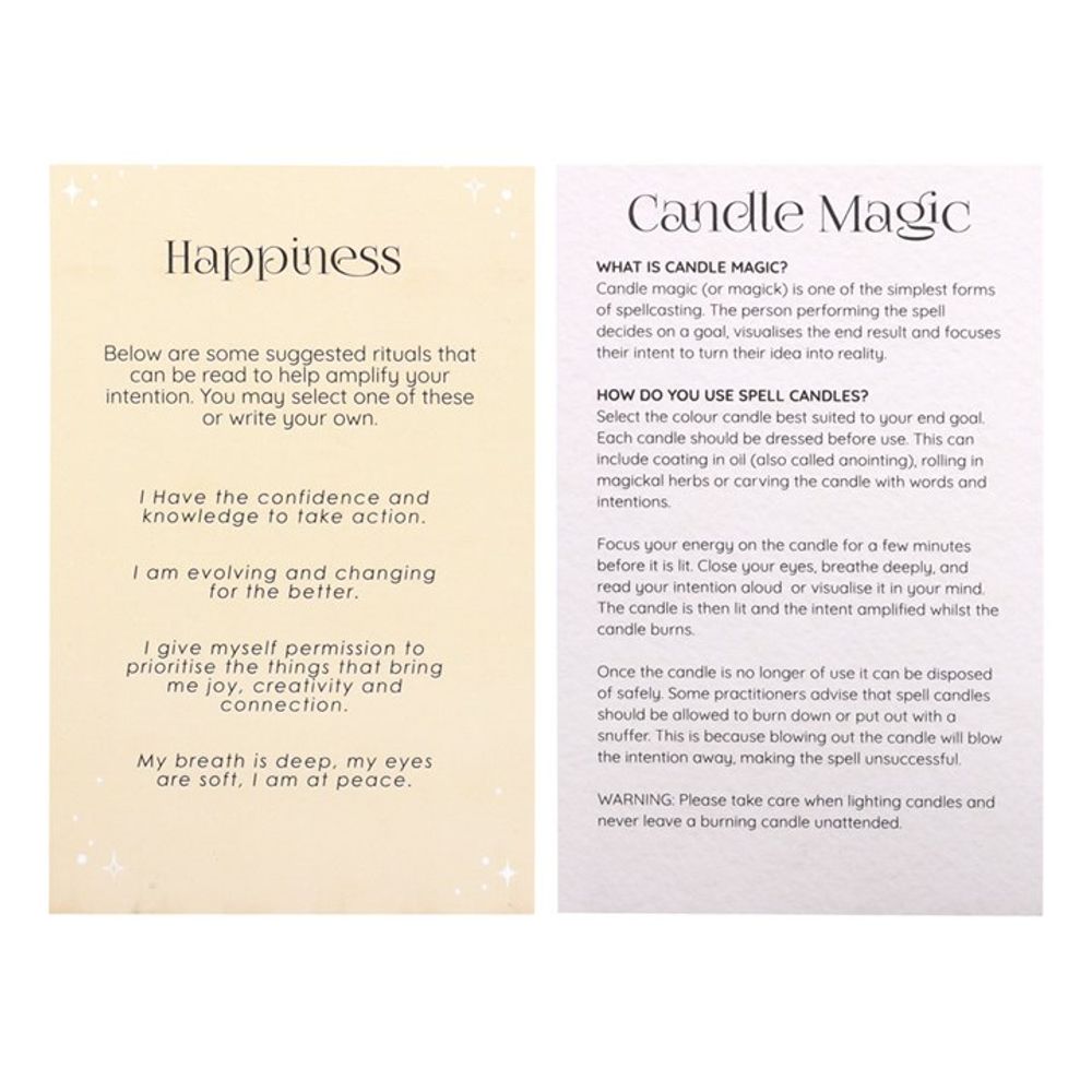 Pack of 12 Happiness Spell Candles: 4 - Candles By Gift Moments
