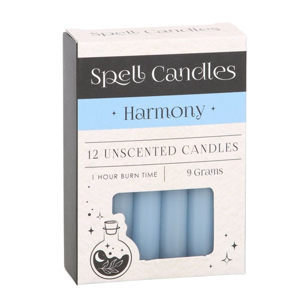 Pack of 12 Harmony Spell Candles: 1 - Candles By Gift Moments