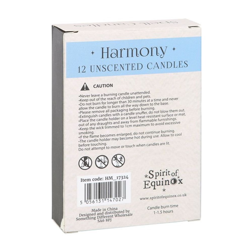 Pack of 12 Harmony Spell Candles: 2 - Candles By Gift Moments
