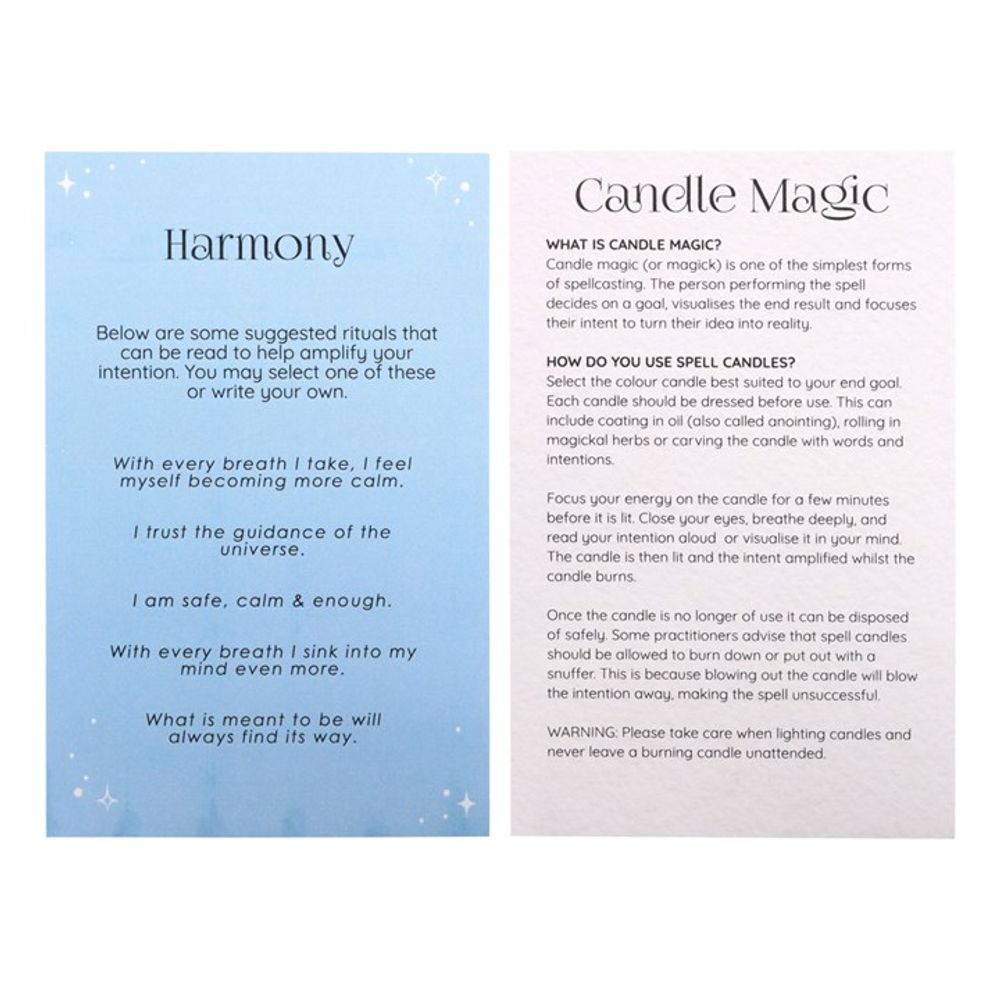 Pack of 12 Harmony Spell Candles: 4 - Candles By Gift Moments