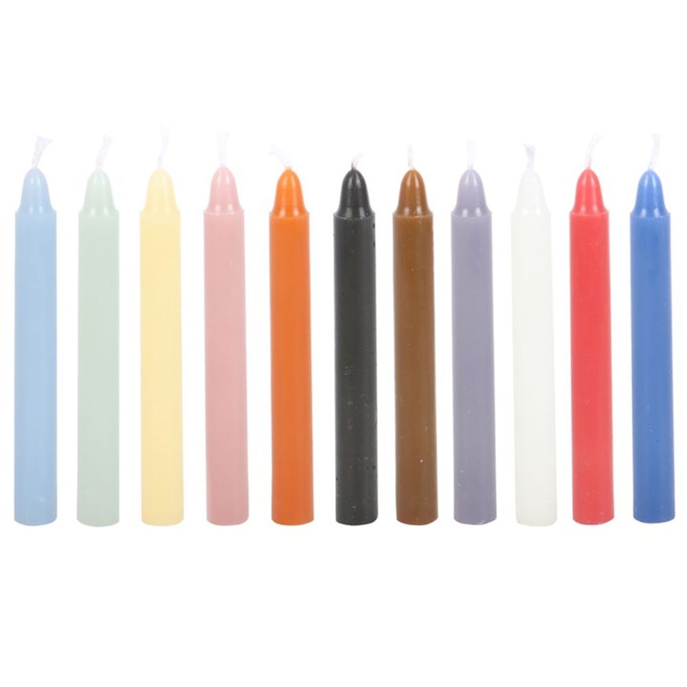 Pack of 12 Mixed Colour Spell Candles: 3 - Candles By Gift Moments